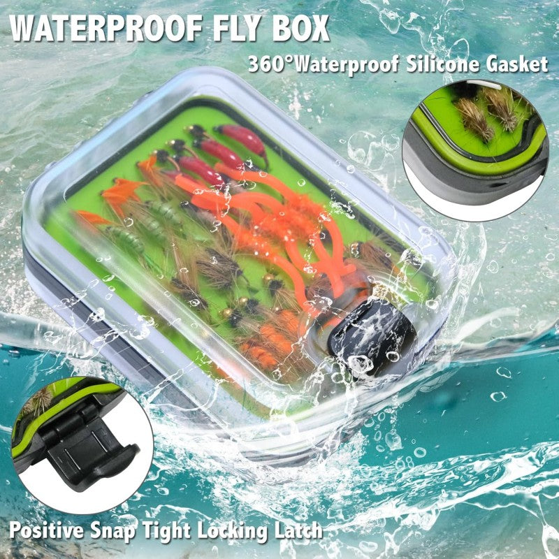 Comprehensive Hand-Tied Flies with Silicone Box