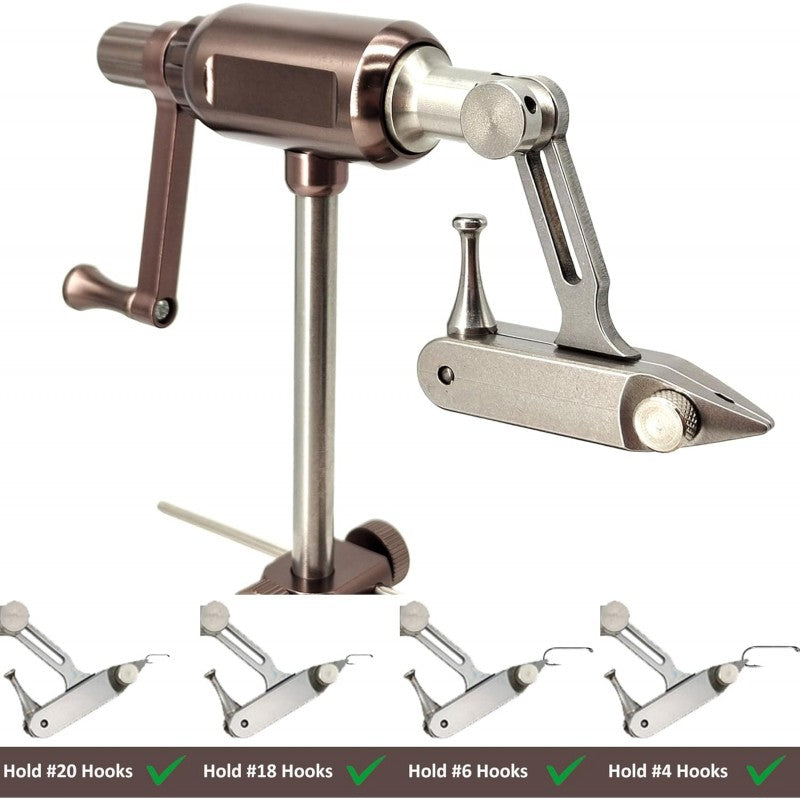 Rotating Fly Tying Vise – 360° Rotary with Adjustable Tension
