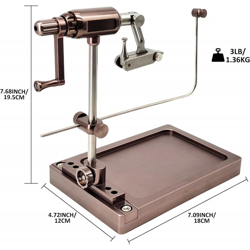 Rotating Fly Tying Vise – 360° Rotary with Adjustable Tension