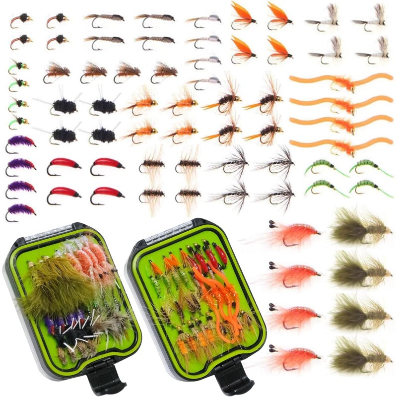 Comprehensive Hand-Tied Flies with Silicone Box