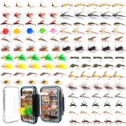 Hand-Tied Assortment Flies 120pcs Green