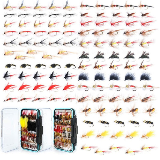 Hand-Tied Assortment Flies 120pcs Black