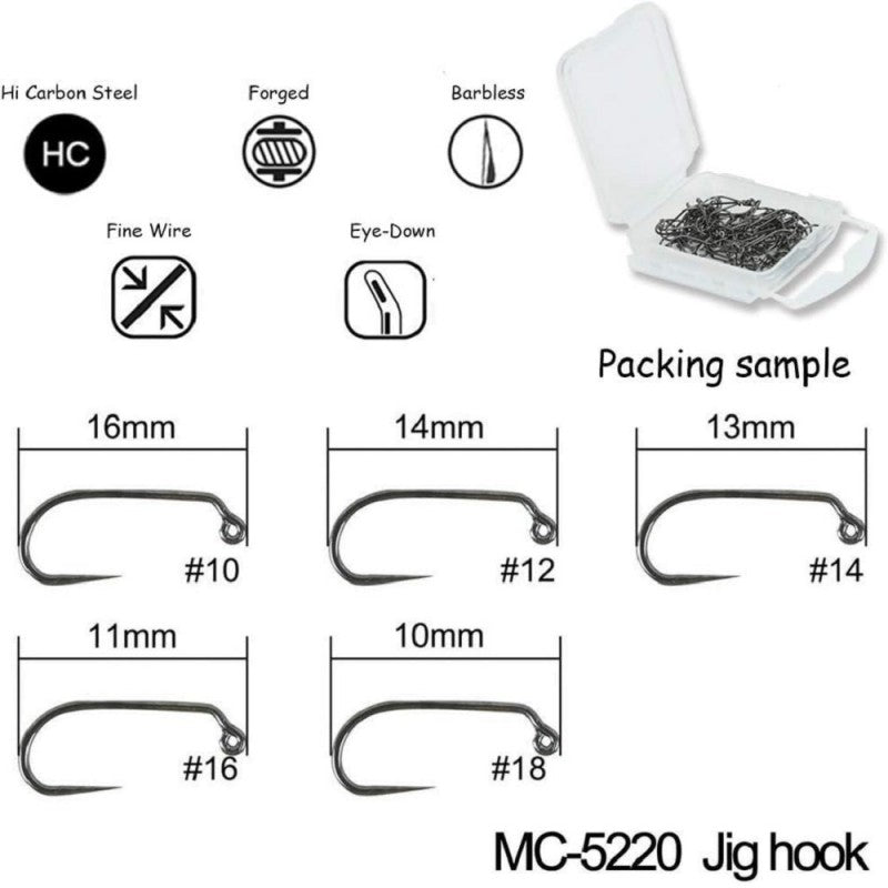 MC-5220 Jig Fly Hooks (Barbless)