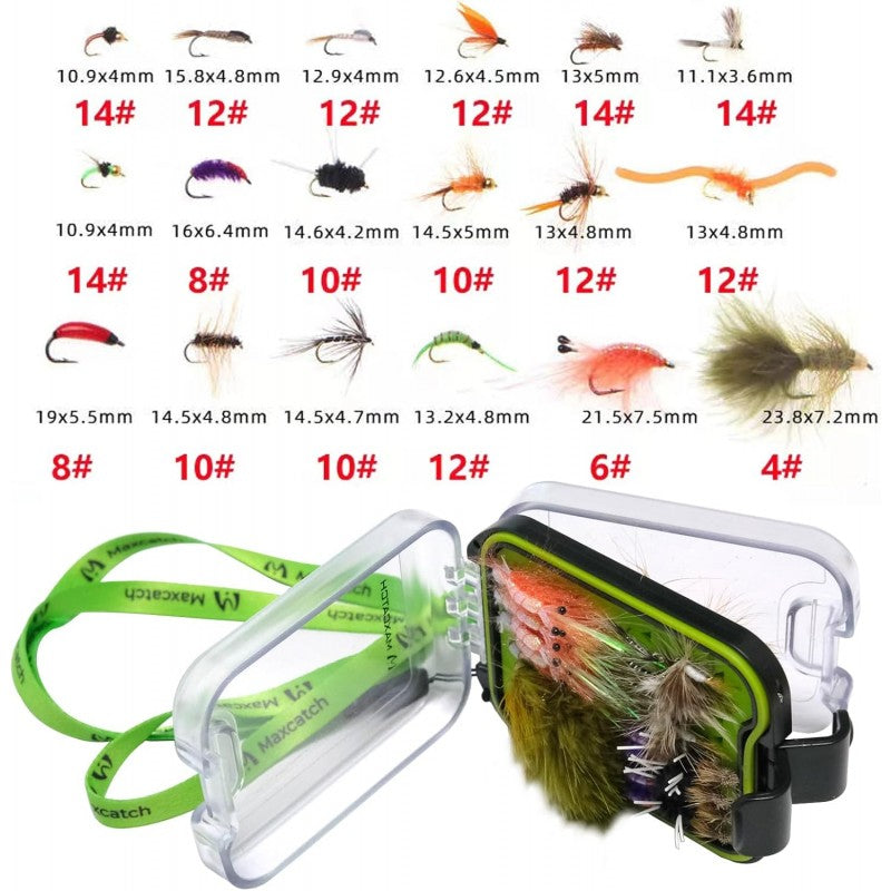 Comprehensive Hand-Tied Flies with Silicone Box