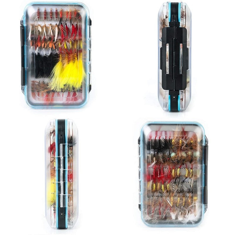Hand-Tied Assortment Flies 120pcs Black