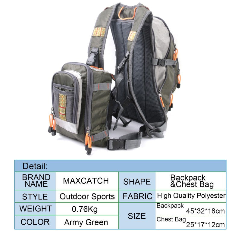 DUO Fly Fishing Backpack with Tackle Chest Pack