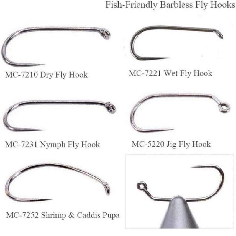 MC-7210 Dry Fly Hooks (Barbless)