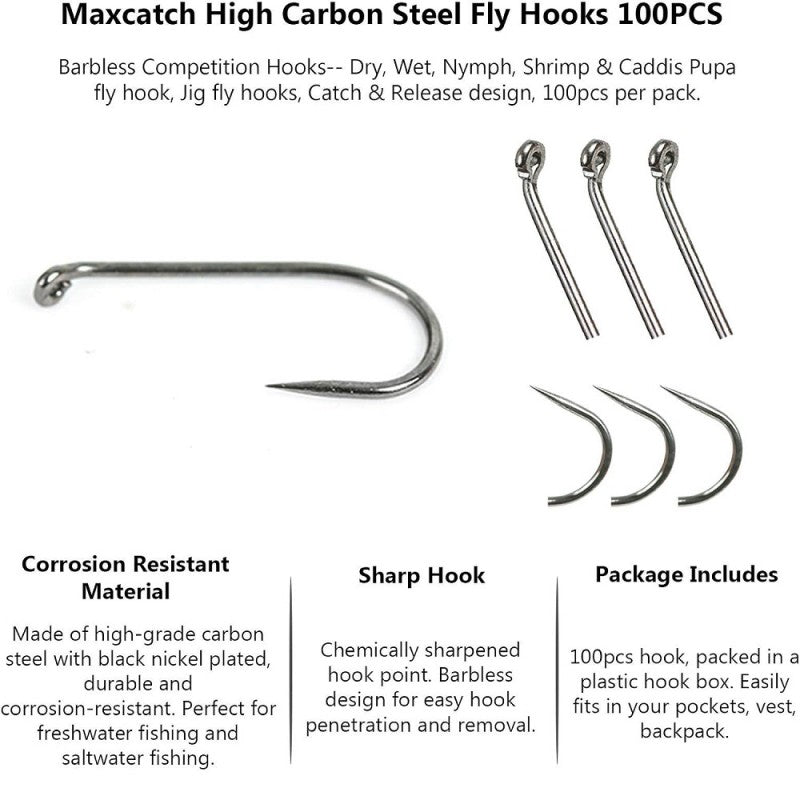 MC-5220 Jig Fly Hooks (Barbless)