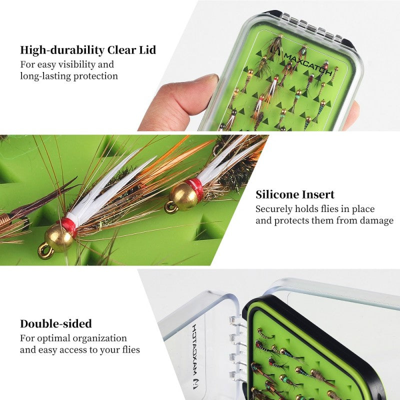 Hand-Tied Nymph Flies with Silicone Box