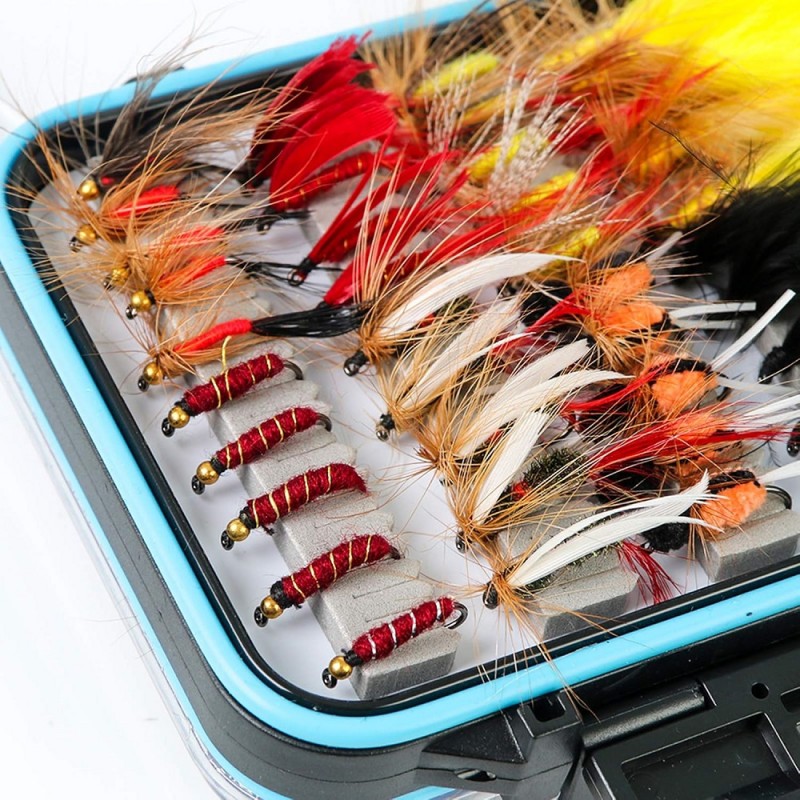 Hand-Tied Assortment Flies 120pcs Black