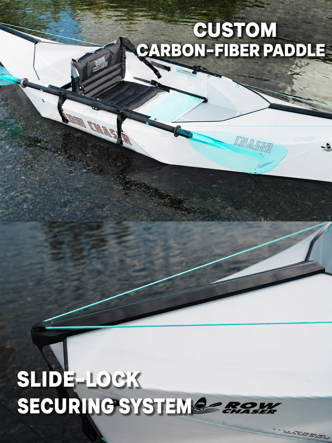 RowChaser Creek Portable Ultralight Foldable Kayak | Non-Inflatable Canoe