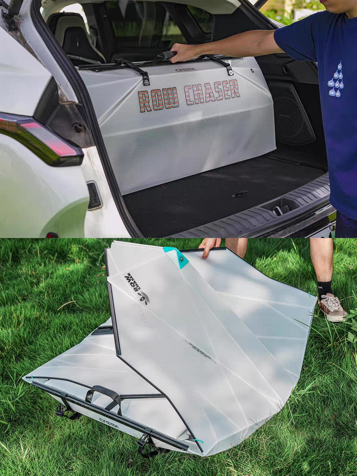 RowChaser Creek Portable Ultralight Foldable Kayak | Non-Inflatable Canoe
