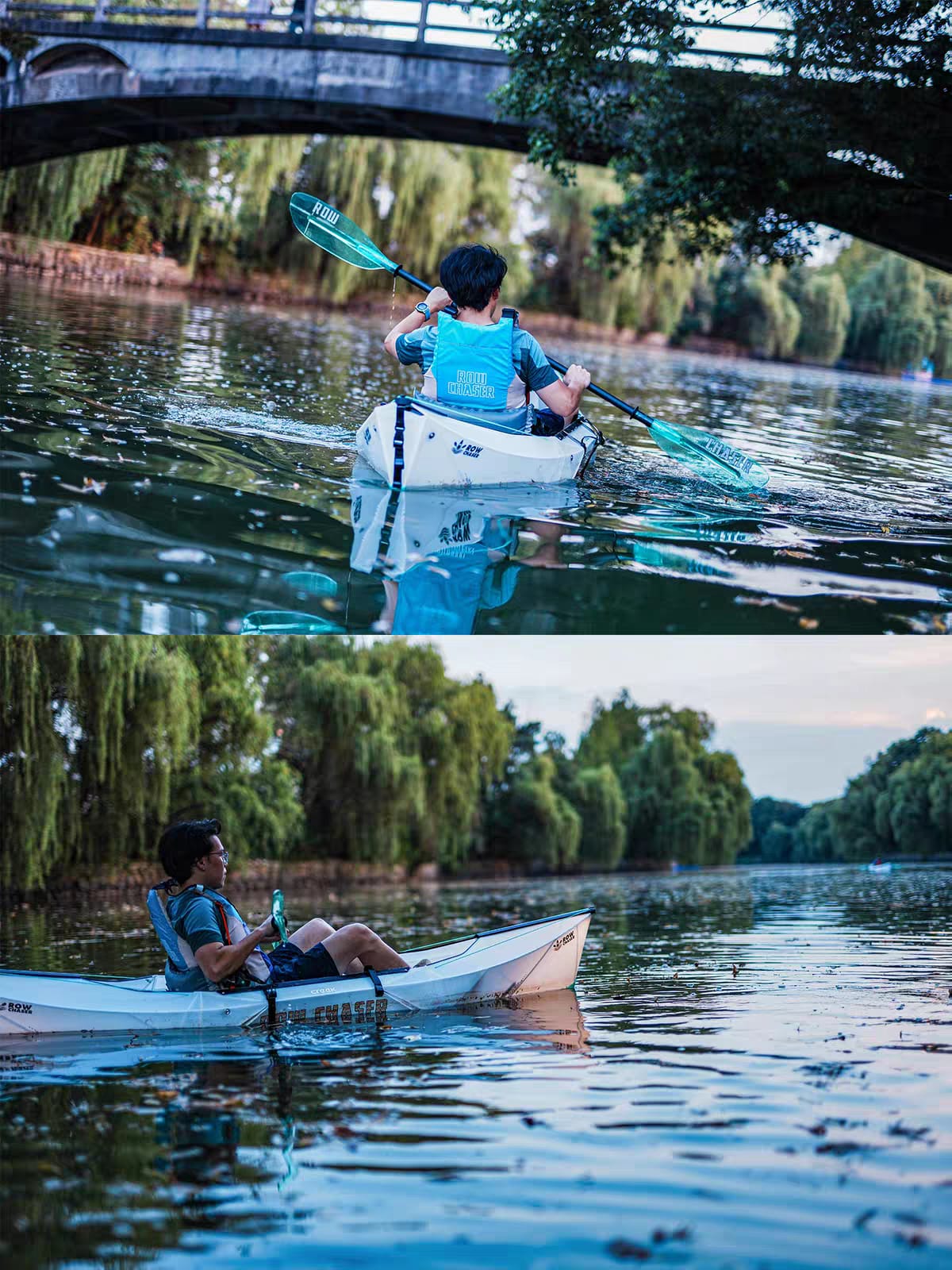 RowChaser Creek Portable Ultralight Foldable Kayak | Non-Inflatable Canoe