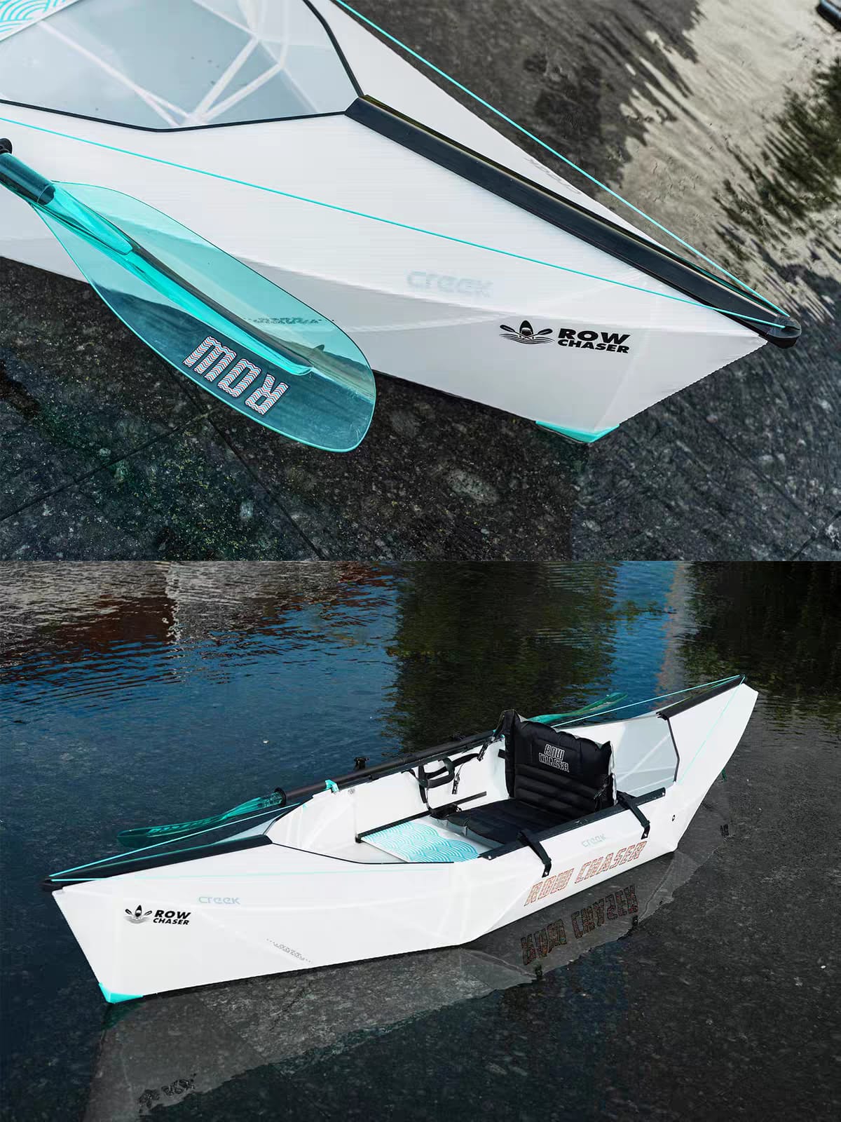 RowChaser Creek Portable Ultralight Foldable Kayak | Non-Inflatable Canoe