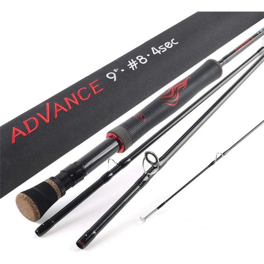 ADVANCE Fast Action Fly Fishing Rod | 30T+40T Carbon Fiber Flexible Resins Handle