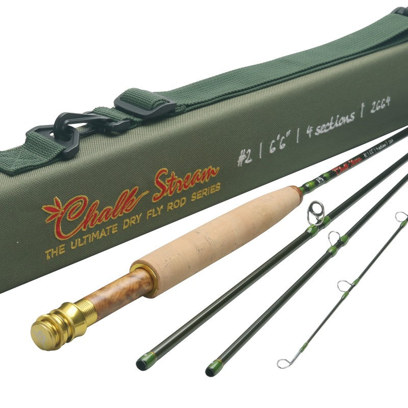 MaxCatch CHALK Stream Fly Rod | 40T Carbon Fiber Half-well Cork Grip 4 section