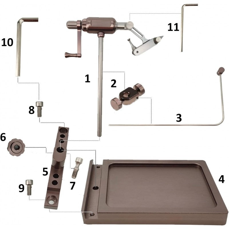 Rotating Fly Tying Vise – 360° Rotary with Adjustable Tension