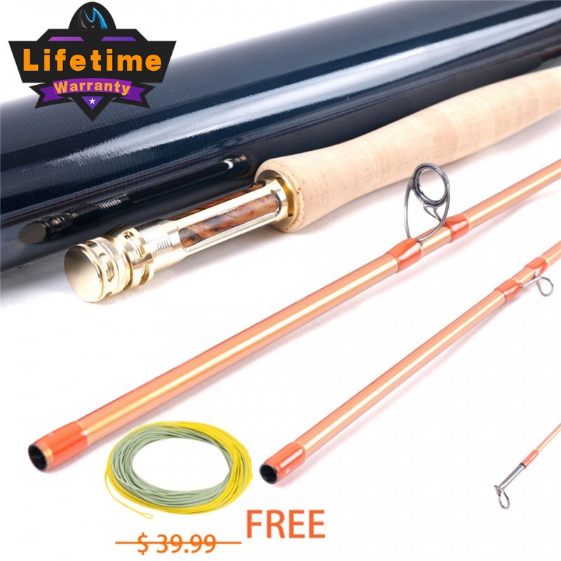 MaxCatch Skyhigh Gold Competition Fly Rod | 40T + 46T Toray Carbon Fiber Cork with Burl wood