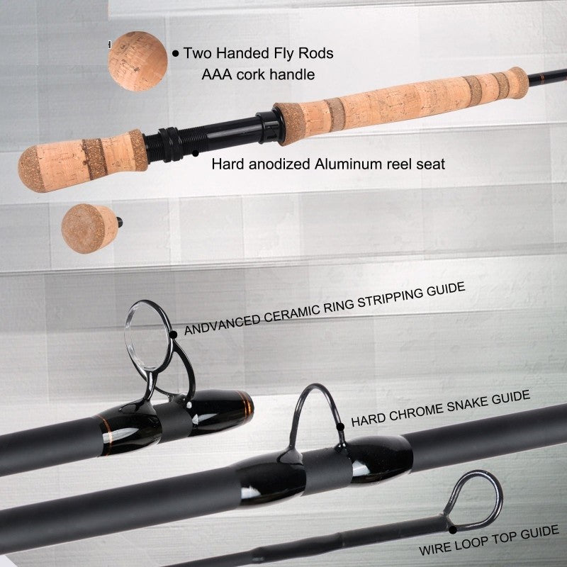 Skytouch Switch | Spey Fly Rod 30T+40T Carbon Fiber Cork Handle