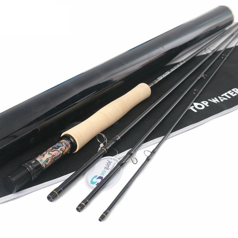 MaxCatch Topwater All Purpose Fly Fishing Rod | 40T + 46T TB Carbon with Burl wood Handle Cork Grip